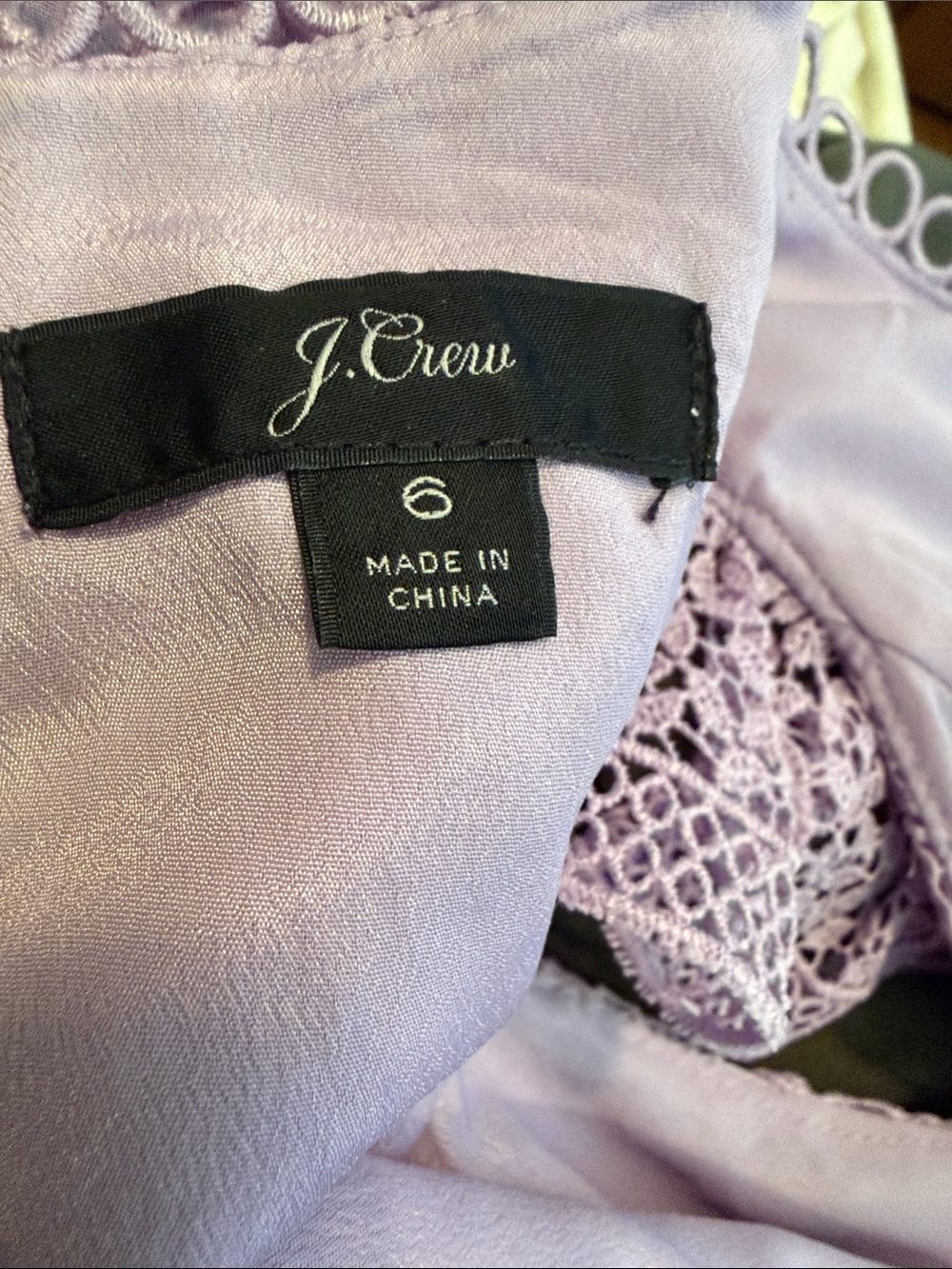 J. Crew Lavender Crochet Cap-Sleeve Mini Dress - Picture 3 of 3